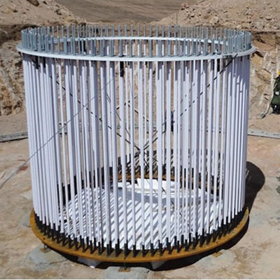 Disclosed is a wind turbine generator foundation with pressure-dispersive pre-stressed anchor rods or anchor ropes.