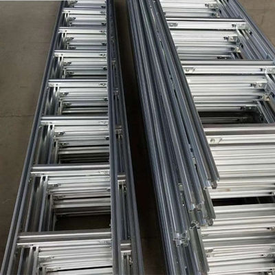 Aluminum Alloy Ladder Type Cable Tray Silver Galvanised Steel Cable Tray
