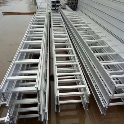 Anti Slippery Anti Grinding Aluminum Cable Tray With Flower Type Cable Ladder Cover