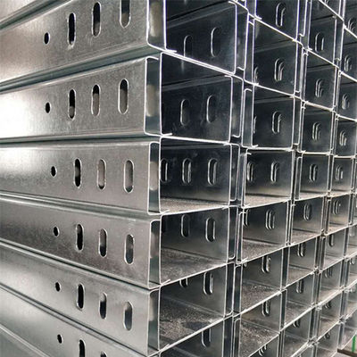 Silver Ventilated Cable Tray And Cable Ladder Galvanized Steel